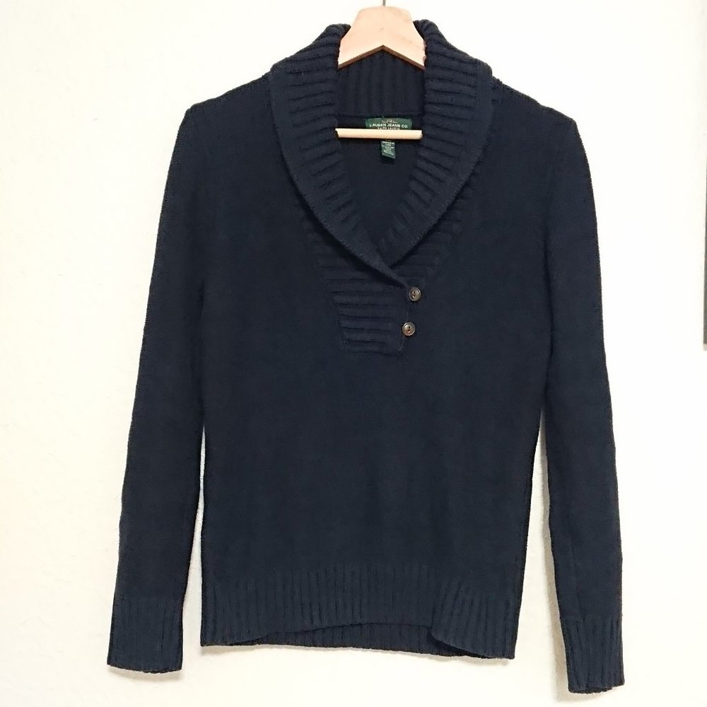 Lauren Ralph Lauren knit navy sweater M